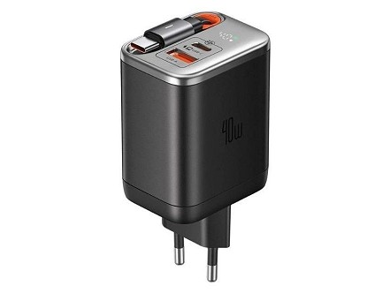 MCDODO CH-4281 ZIDNI PUNJAČ 40W 1C+1A GaN SA UGRAĐENIM Kablom USB-C NA IZVLAČENJE 65cm
