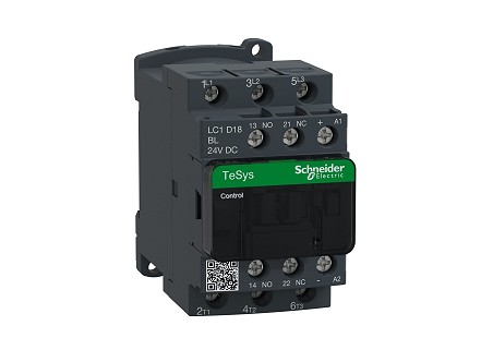 TeSys D kontaktor 3P (3NO) 18A 24V DC (1NO+1NC) BL