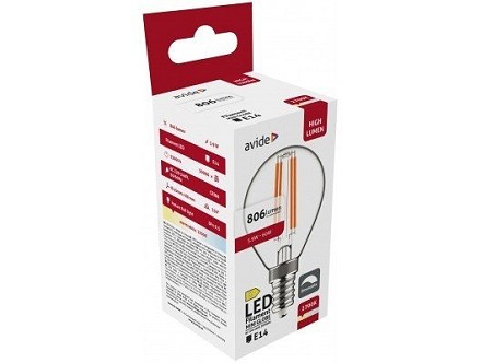 LED filament lopta Mini 5.9W WW 2700K Dimabilna E14