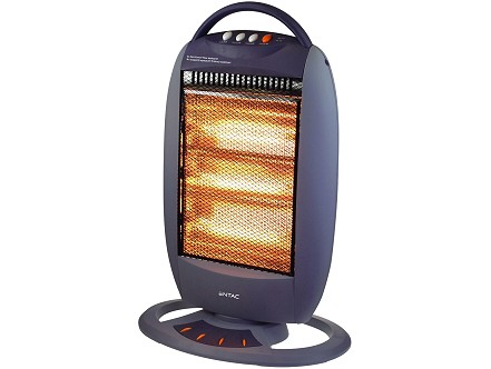 Prenosna halogena grejalica 400/800/1200W Siva