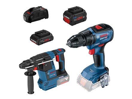 Bosch GBH 18V-26 + GSR 18V-50; 1x8,0Ah + 1x4,0 Ah ProCORE 18V, set aku. alata