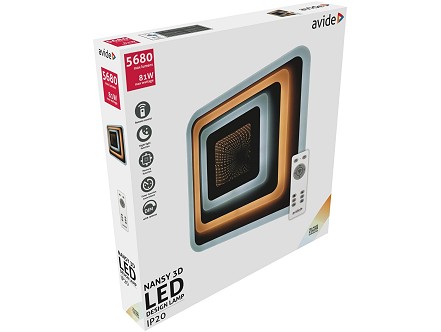 LED plafonjera Oyster Nansy 3D81W 40.5+40.5 sa RF daljinski