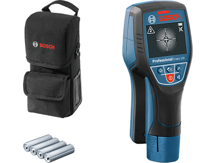 Bosch D-tect 120 detektor, AA baterije + platnena torba