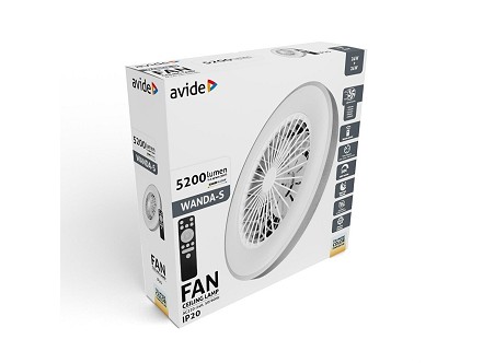 Plafonska lampa sa ventilatorom Wanda srebrna 48W