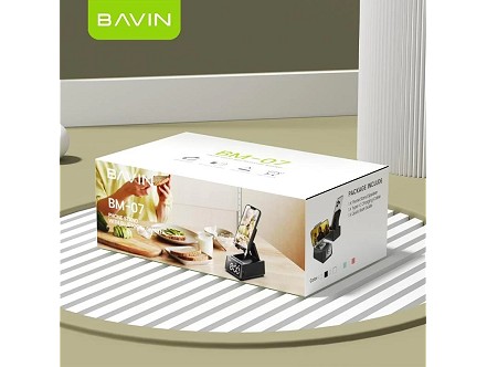 Bavin bluetooth zvučnik/stalak crna - BM-07