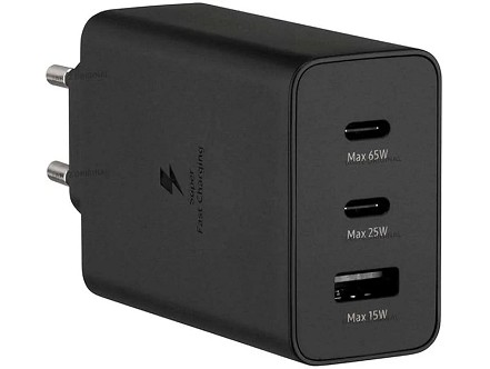 Samsung brzi punjač 65w 1XUsb A+ 2XType C (T6530) crna