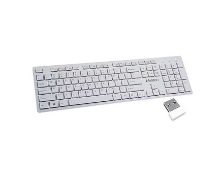 MEETION WK841 BEŽIČNA 2.4GHZ SILENT Tastatura, BELA
