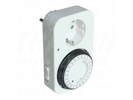 Uklopni sat sa utikacem dnevni elektromeh.230V. 16A. IP20