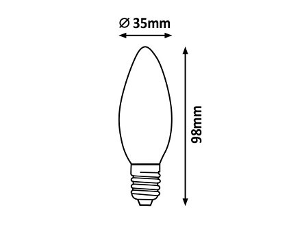 LED SIJALICA FILAMENT E14 C 6W NW 1299 RABALUX