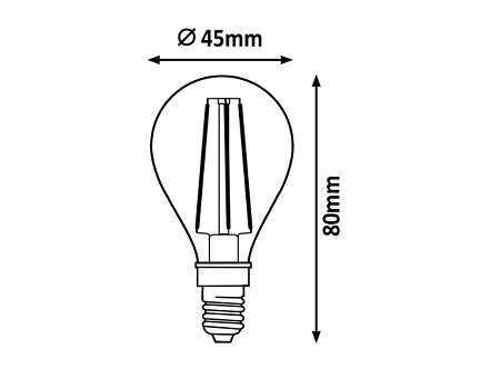 LED SIJALICA FILAMENT E14 G45 6W WW 1399 RABALUX