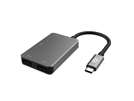 Celly USB-C Hub 4xUSB-A port siva