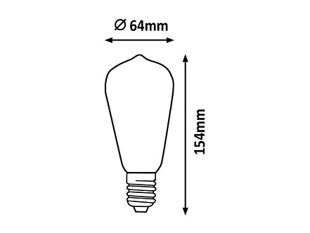 LED SIJALICA FILAMENT E27 ST64 1W WW 1992 RABALUX