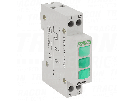 Signalna lampica zelena zelena zelena 3×230V AC