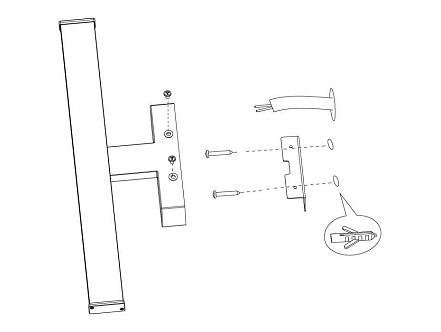 ZIDNA LED LAMPA ZA KUPATILO 14W PANDELLA 1 78CM 98677 IP44 EGLO