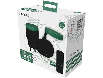 Uticnica sa daljinskim IP44 2300W 10A za spoljnu upotrebu