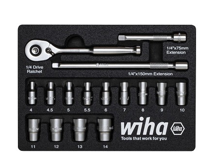 Set gedora 17pcs 1/4 velicina 4-14