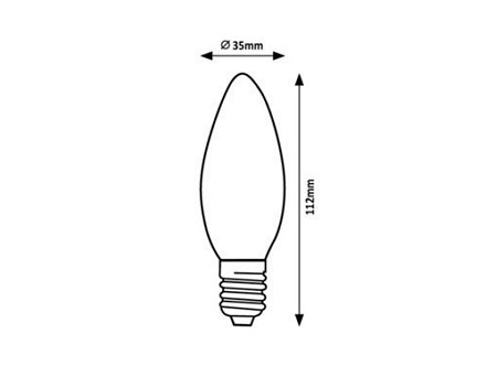 LED SIJALICA FILAMENT E14 C35 2W WW 79011 POWERFUL RABALUX