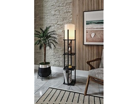 Podna lampa NORA E-27 crna