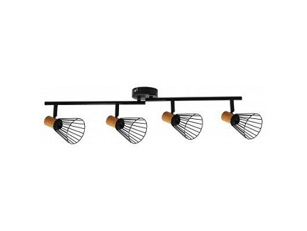 Plafonska Spot lampa Luna 4xE14 Crna