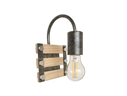 SIMONA zidna lampa 1xE27 230V Metal-Drvo