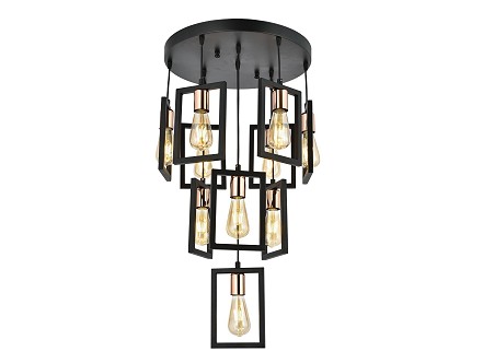 ADELE visilica 10xE27 fi45cmxH90cm crna