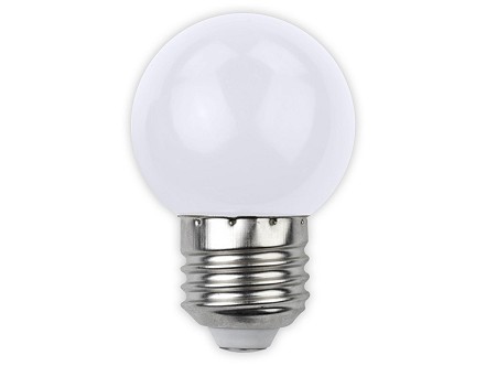 LED dekor sijalica G45 1W E27 bela