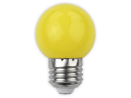 LED dekor sijalica G45 1W E27 zuta