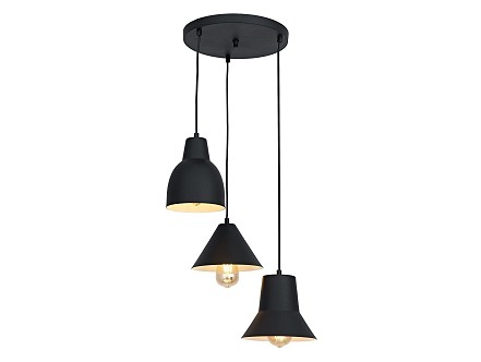 LULU visilica 3xE27 fi35cmxH120 crna