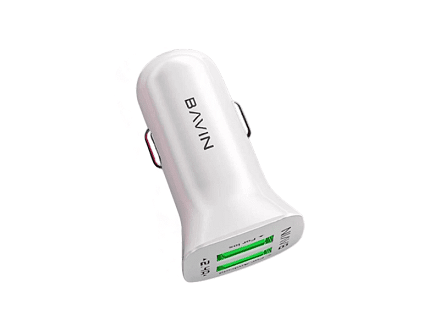 BAVIN AUTO PUNJAČ 2XUB-A 2.4A PC253 BELA