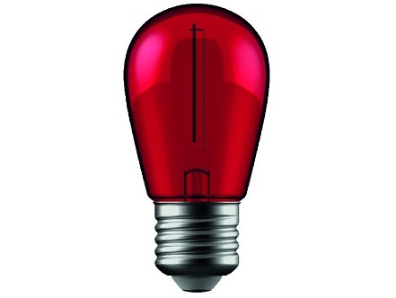 LED dekor Filament sijalica 1W E27 crvena
