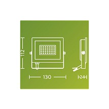 LED REFLEKTOR 20W WW 3000K TOPLO BELA IP65 LOIS CRNI PHILIPS