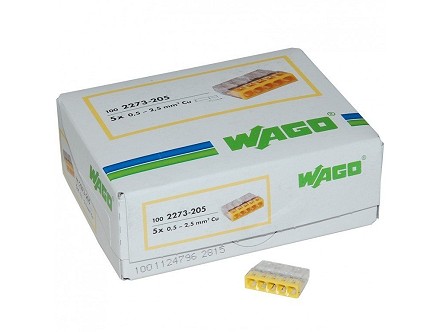 WAGO KLEMA ZA BRZO SPAJANJE KABLOVA PP-5x0.5-2.5mm2-24A