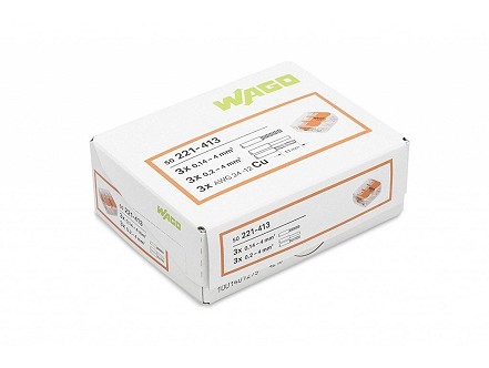 WAGO KLEMA ZA BRZO SPAJANJE KABLOVA PP-L-3x0.2-4mm2