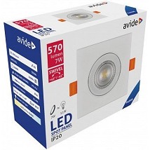 LED ugradna kvadratna spot lampa 7W CW 6400K Bela