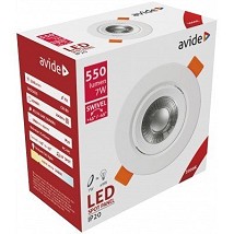 LED ugradna okrugla spot lampa 7W WW 3000K Bela