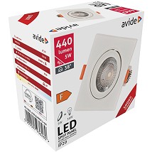 LED ugradna kvadratna spot lampa 5W WW 3000K Bela