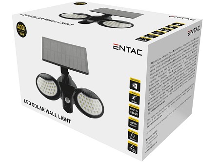 Solarni LED reflektor 10W SMD 2 glave sa senzorom