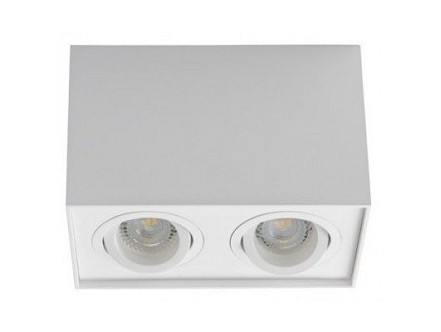 Plafonska lampa kocka dupla okretni GU10 125mm bela IP20