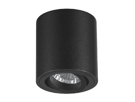 Plafonska lampa valjak okretni GU10 84mm crna IP20