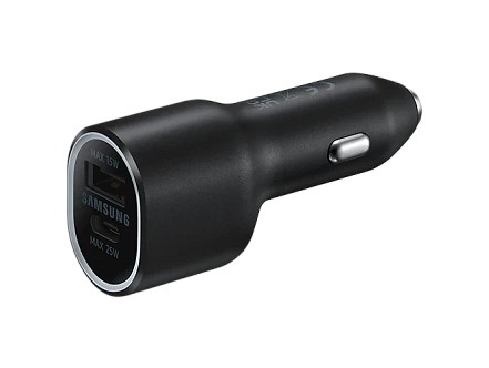 Samsung  auto punjač Type C 25W & Usb A 15W crna