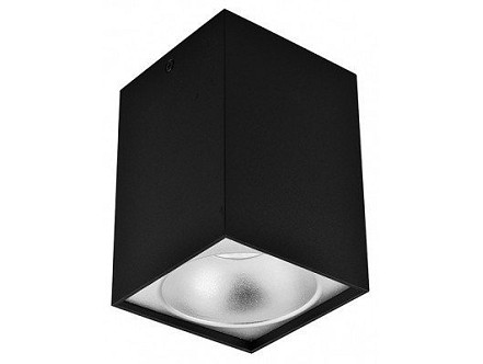 Plafonska lampa kocka GU10 140mm crna-srebrna IP20