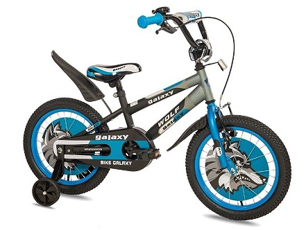 GALAXY BICIKL DEČIJI WOLF 16" CRNA/SIVA/PLAVA
