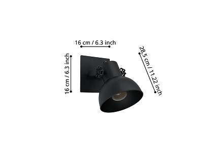 ZIDNA SPOT LAMPA 1XE27 BARNSTAPLE 1 43431 EGLO
