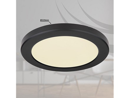 LED PANEL NADGRADNI 18W CCT CRNI LASSE GLOBO