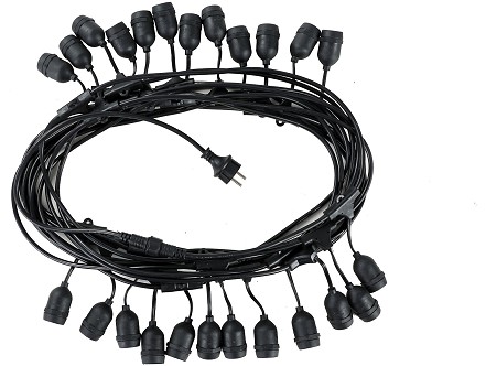 Niz grla sa kablom 15m IP44 24 grla E27