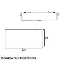 ŠINSKA MAGNETNA SLIM RASVETA SPOT 48V 18W WW BELI LED26 055 BBLINK