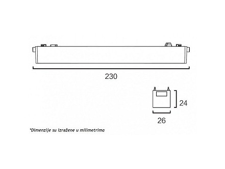48V 10W ŠINSKA SLIM RASVETA MAGNETNA BELA LED26 BBLINK (650075)