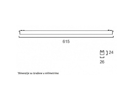 ŠINSKA MAGNETNA SLIM RASVETA SVETILJKA 48V 20W WW CRNA LED26 600F BBLINK