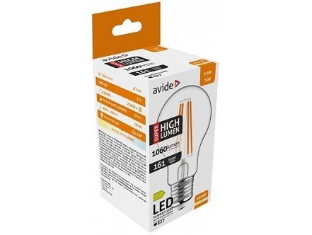LED Filament lopta 6.6W E27 A60 NW 4000K 1060lm