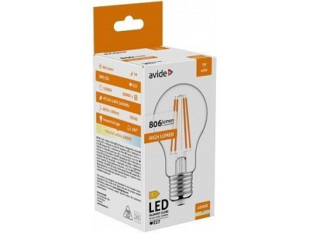 LED Filament lopta 7W E27 NW 4000K